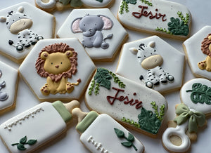 Safari Baby shower cookies