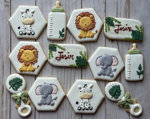 Safari Baby shower cookies