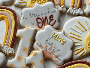 One year old Sun Theme Cookies