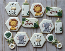 Load image into Gallery viewer, Safari Baby shower cookies