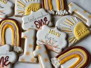 One year old Sun Theme Cookies