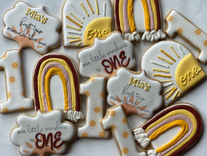 One year old Sun Theme Cookies