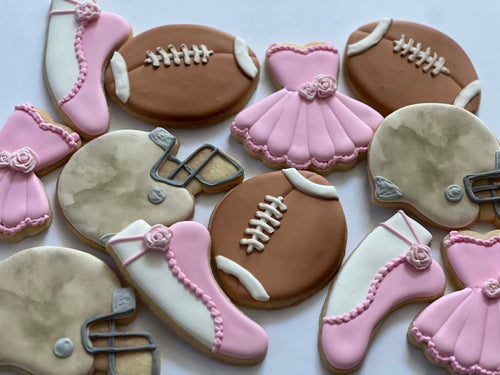 Baby shower gender reveal cookies