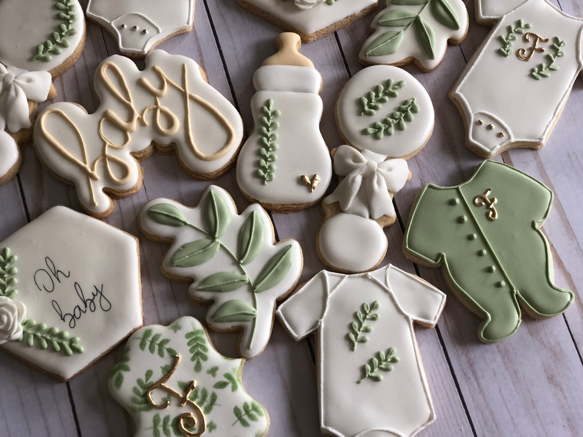 Natural Baby shower cookies – Luli Sweet Shop