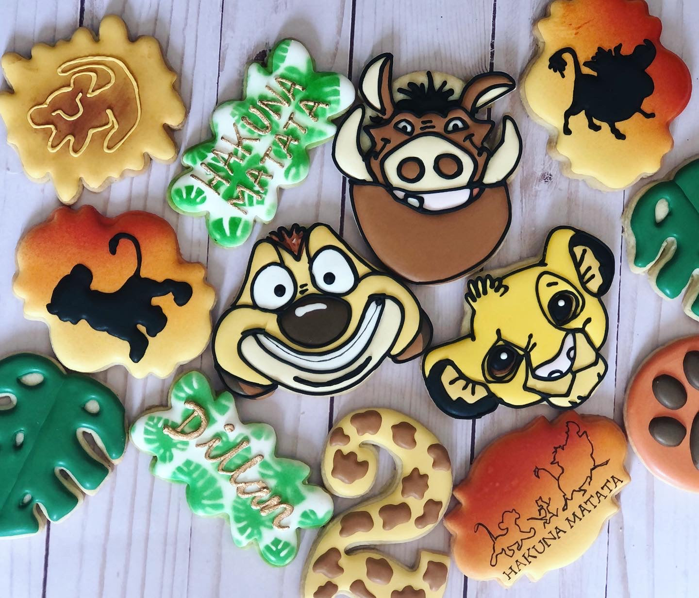 LION Decorated Cookies buy Animal themed Birthday Cookies Decorated Cookies Happy Birthday Party Sugar Cookies Party Favors