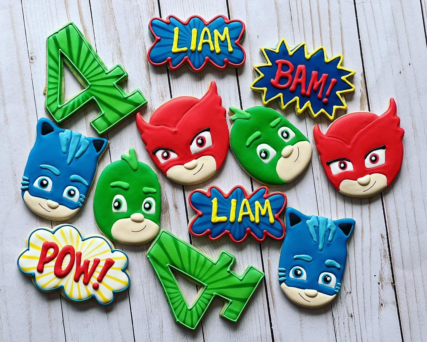 Superhero outlets Girls cookies Hand painted