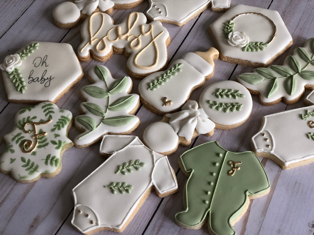 Natural Baby shower cookies – Luli Sweet Shop